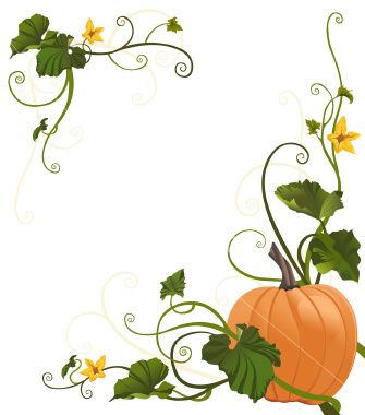 335x380 pumpkin vine border random awesomeness art etc fall clip art - Pumpkin Vine Drawing