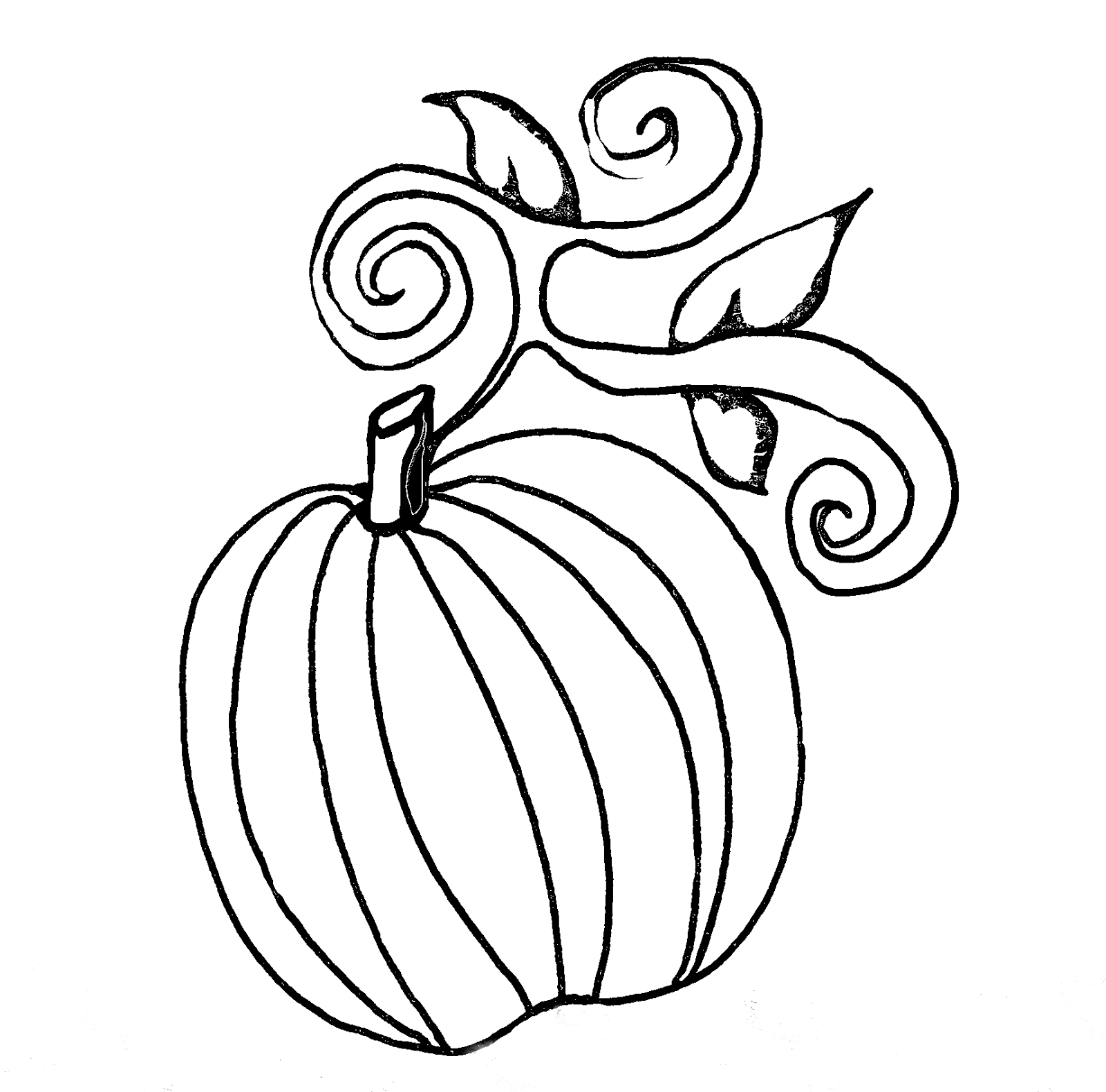 1600x1580 Pumpkin Drawing For Free Download - Pumpkin Vine Drawing