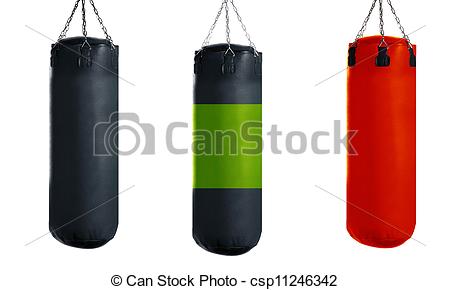 450x290 Punching Bag For Boxing Or Kick Boxing Sport, Isolated On White - Punching Bag Drawing
