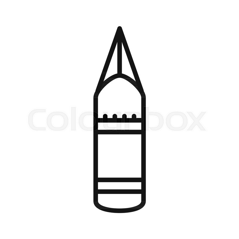 800x800 The Punching Bag Icon Boxing Symbol Stock Vector Colourbox - Punching Bag Drawing