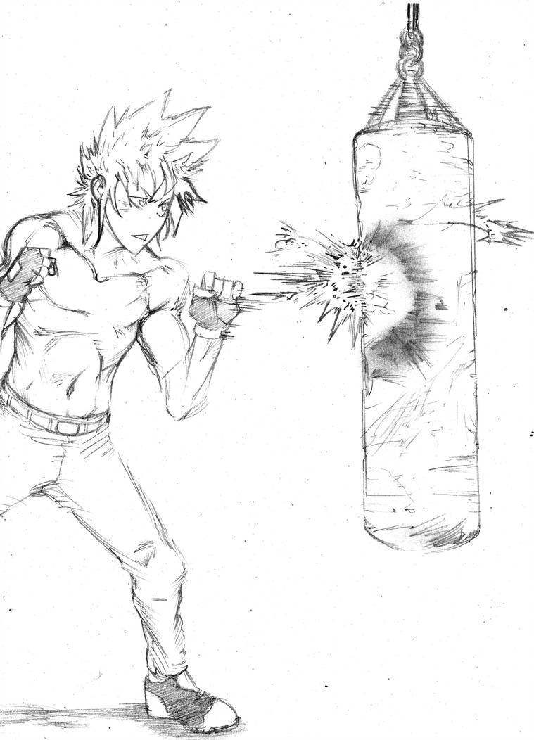 759x1052 Matt Oni Punching Bag - Punching Bag Drawing