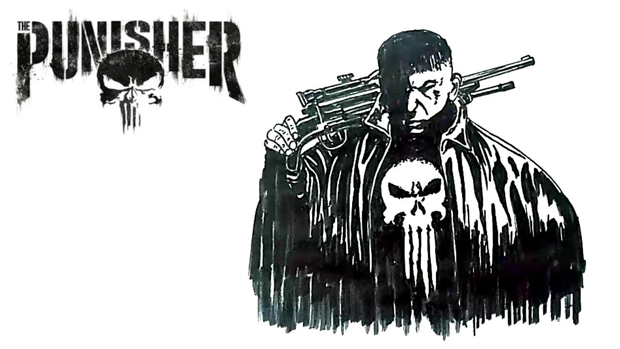 1280x720 how to draw the punisher - Punisher Drawing