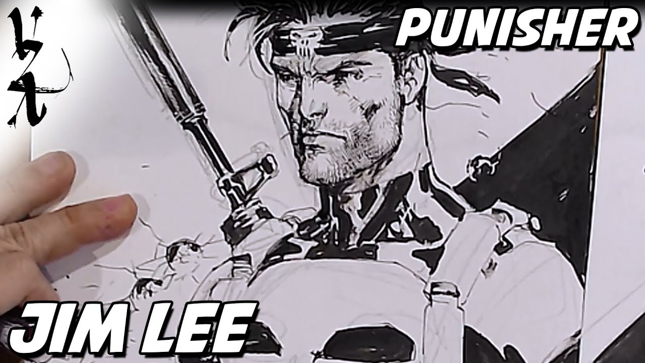 1280x720 jim lee drawing the punisher - Punisher Drawing