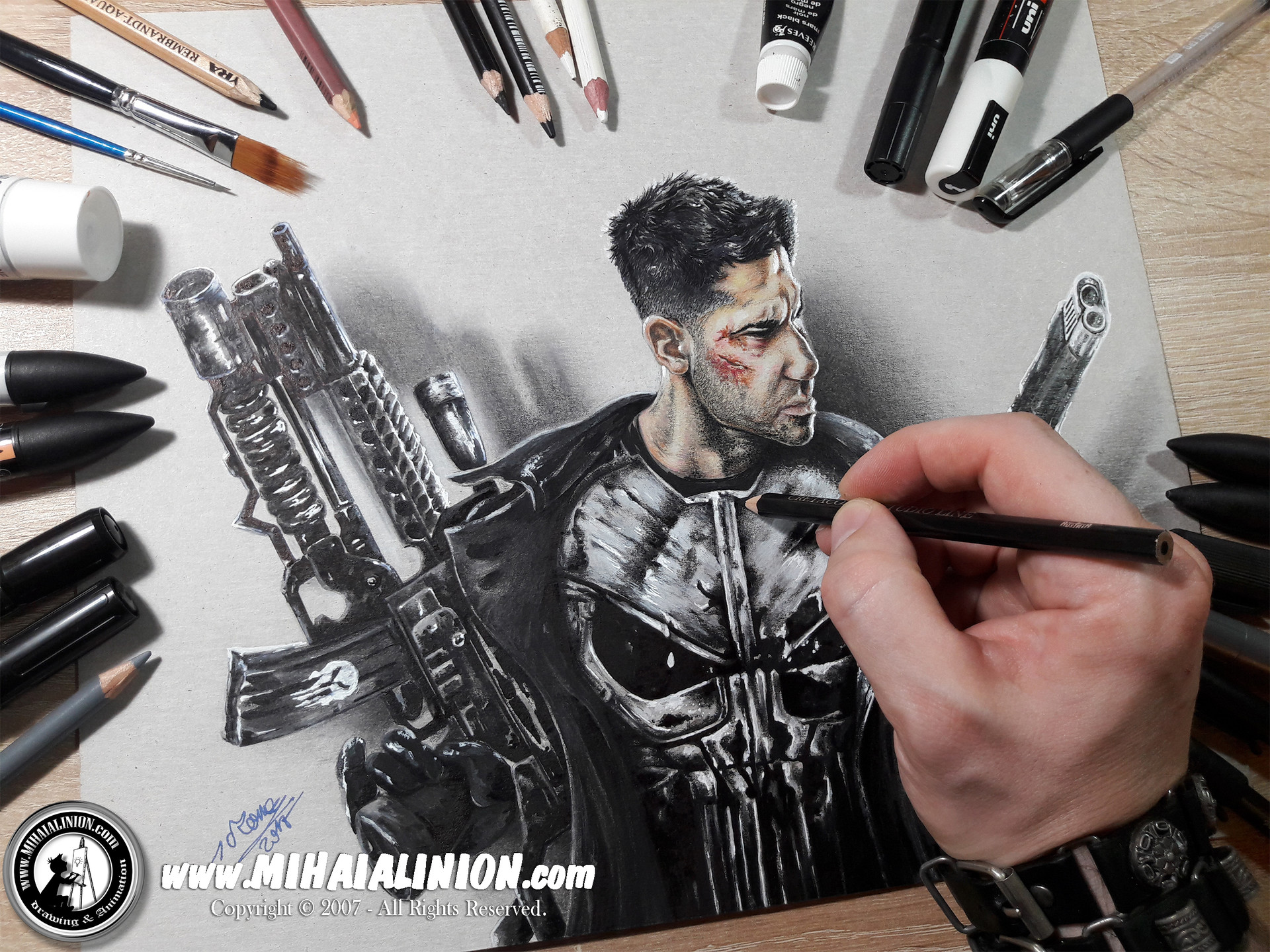 Artstation - Punisher Drawing. 