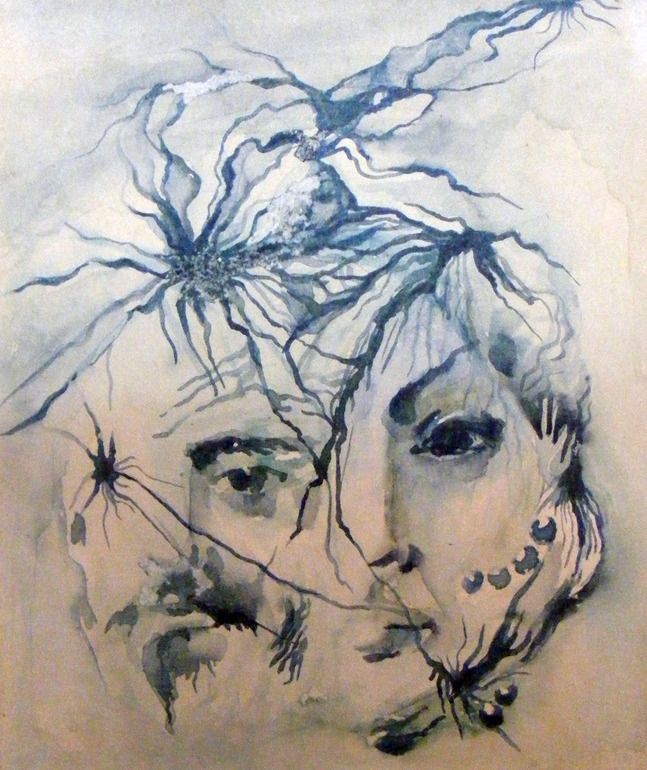 647x770 Saatchi Art Artist Boicu Marinela Watercolor Painting - Punishment Drawings