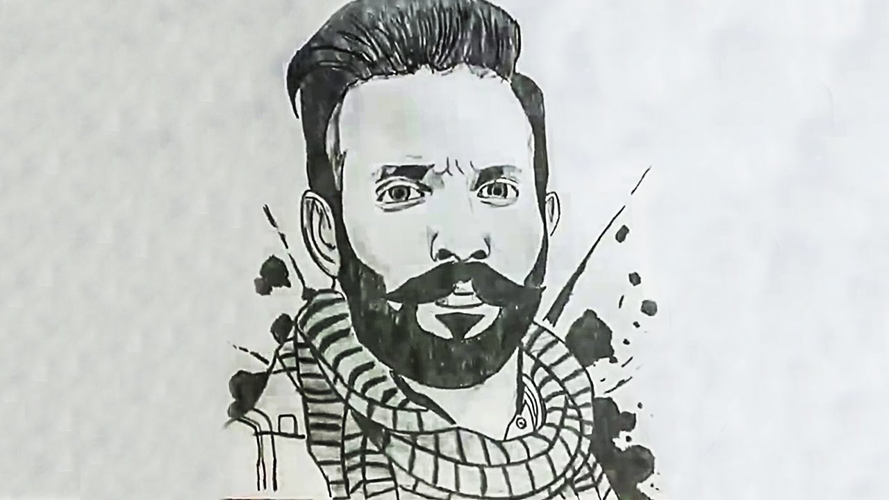 1280x720 Dilpreet Dhillon Sketch - Punjabi Drawing