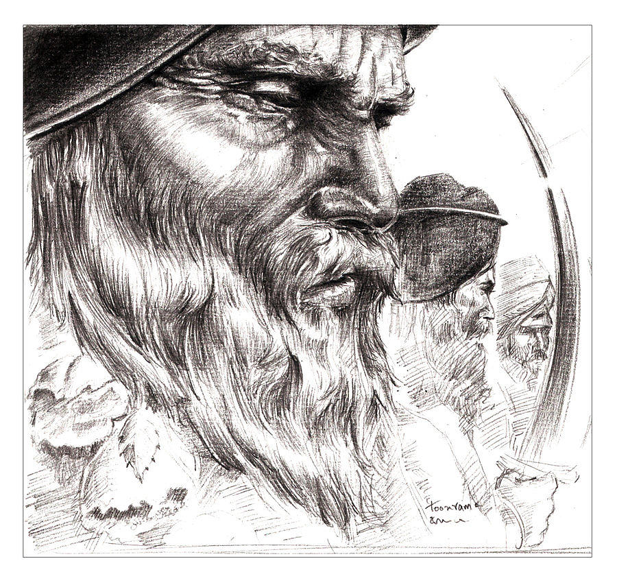 900x853 Pencil Portrait Punjabi Drawing - Punjabi Drawing