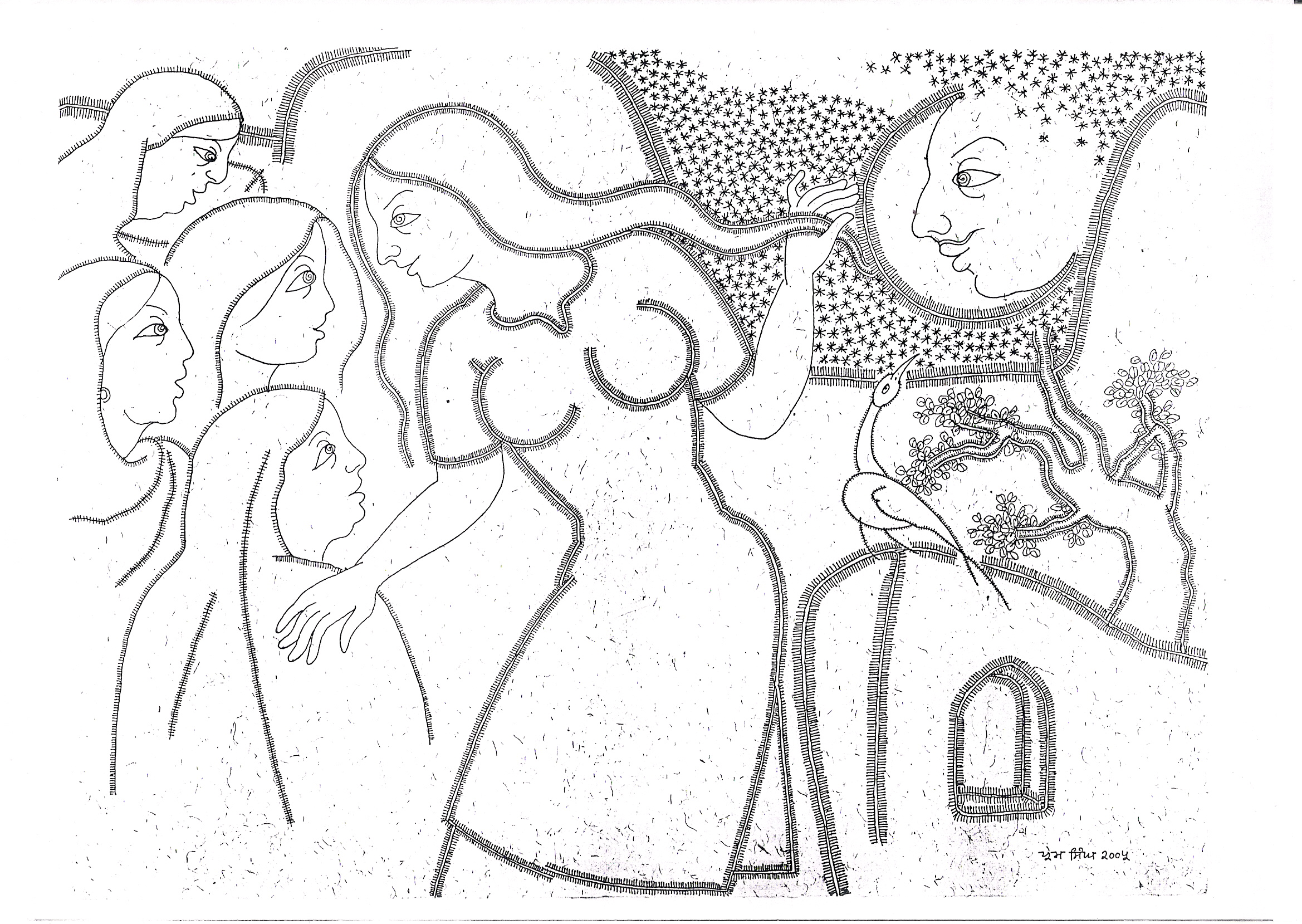 2338x1659 Ranjha - Punjabi Drawing