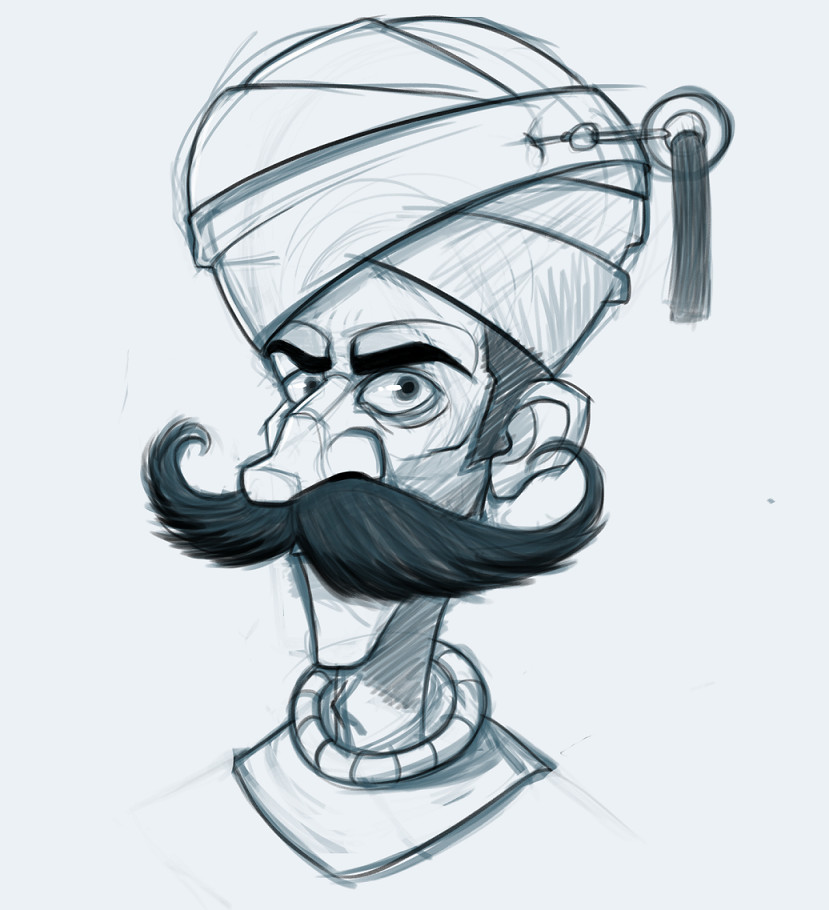 829x910 Artstation - Punjabi Drawing