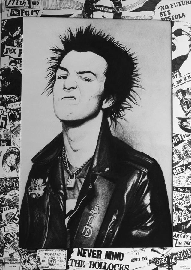 637x900 sid vicious collage drawing - Punk Drawings
