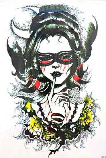 370x550 punk girl large temporary arm tattoo clothing - Punk Girl Drawing