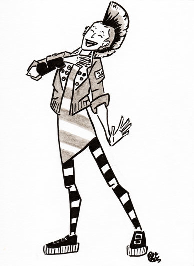 388x530 punk girl inktober drawing leslie a wicke art designs - Punk Girl Drawing