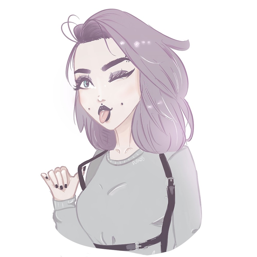 1000x1000 punk girl - Punk Girl Drawing