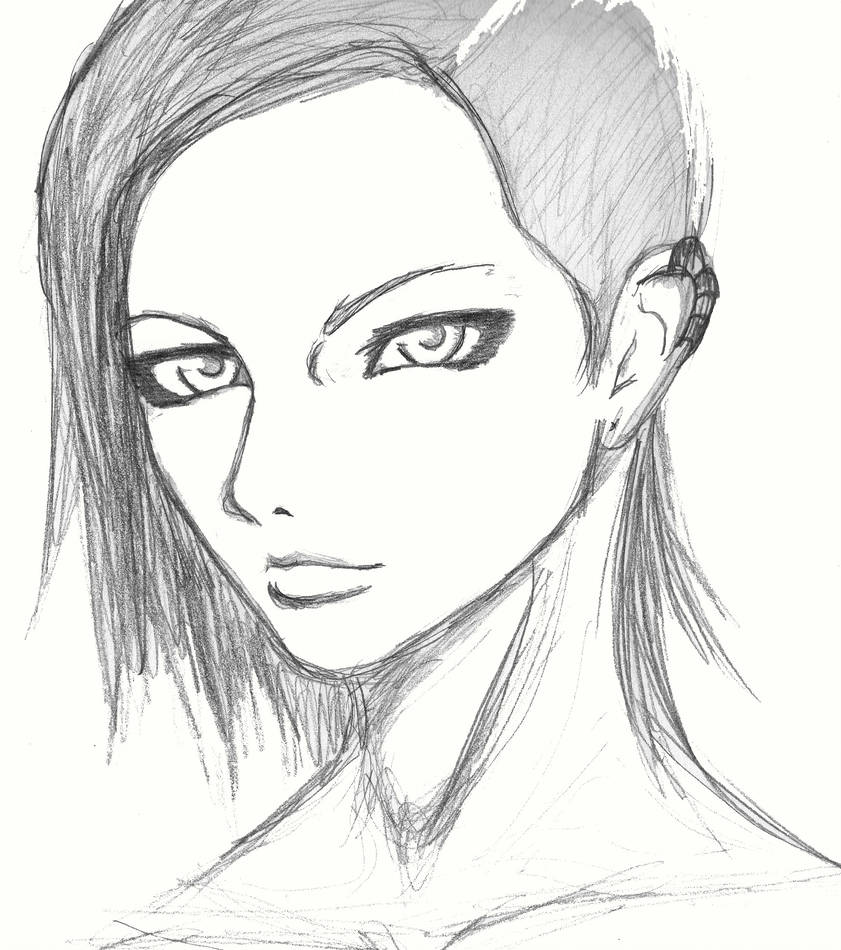 841x950 punk girl drawing - Punk Girl Drawing