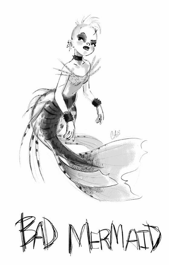 559x876 punk rock mermaids! almontree - Punk Rock Drawings