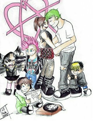 320x433 Punkrock Drawings On Paigeeworld Pictures Of Punkrock - Punk Rock Drawings