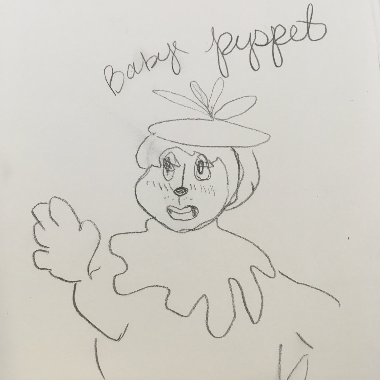 1280x1280 Baby Puppet Drawing, On Small Piece Of Paper, Will Any - Puppet Drawing