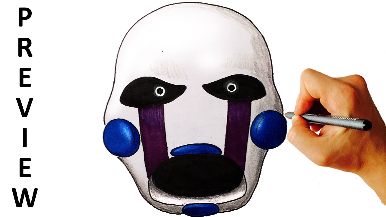 1280x720 how to draw reverese puppet jumpscare from fnac fnaf fan game - Puppet Fnaf Drawing