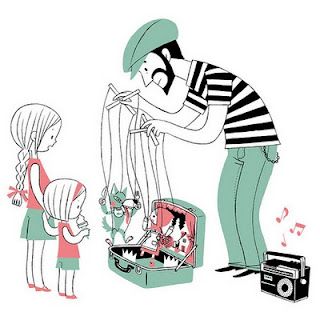 320x320 puppet show cute fun graphics illustration arte - Puppet Show Drawing