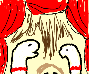 300x250 a sock puppet show drawing - Puppet Show Drawing