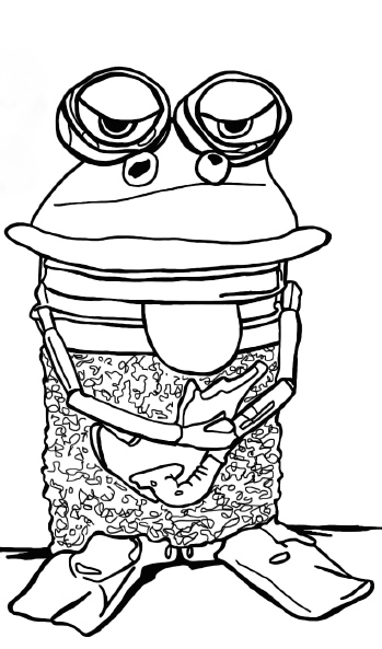 349x593 Greedy Frog Drawing - Puppet Show Drawing