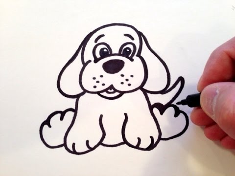 480x360 how to draw a cute puppy dog - Puppy Dog Drawing