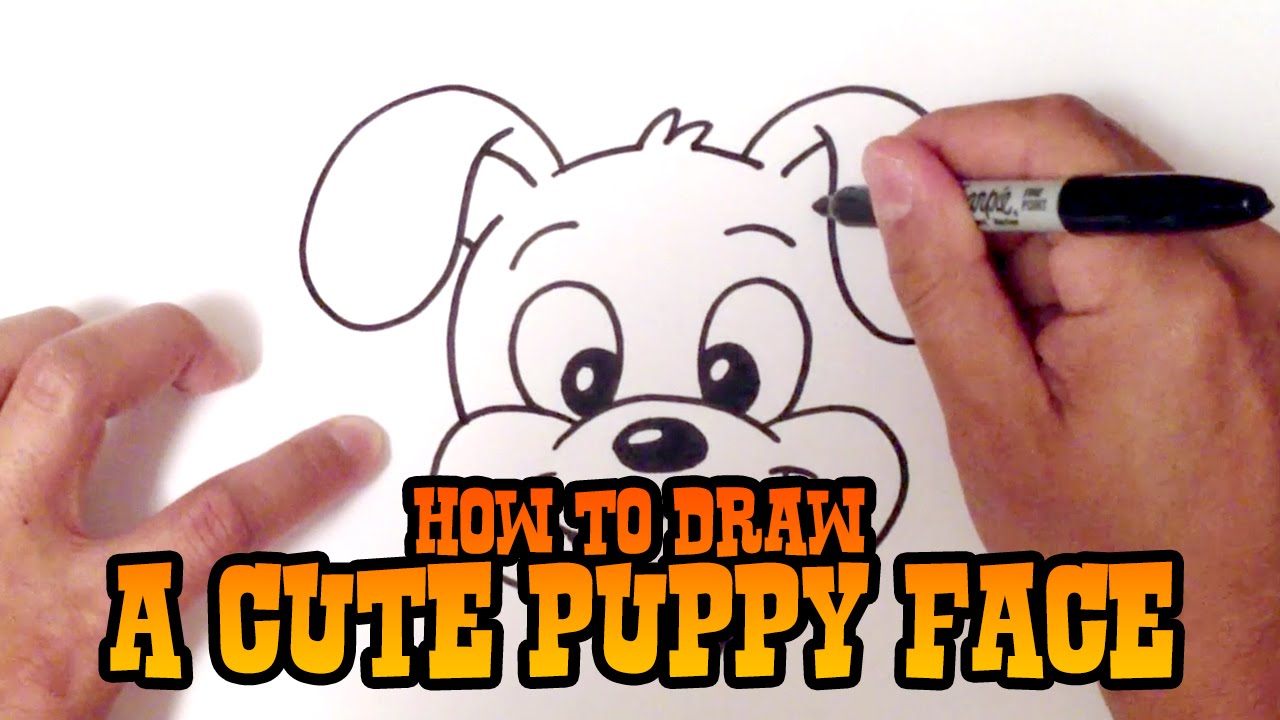 1280x720 How To Draw A Dog Face - Puppy Dog Face Drawing