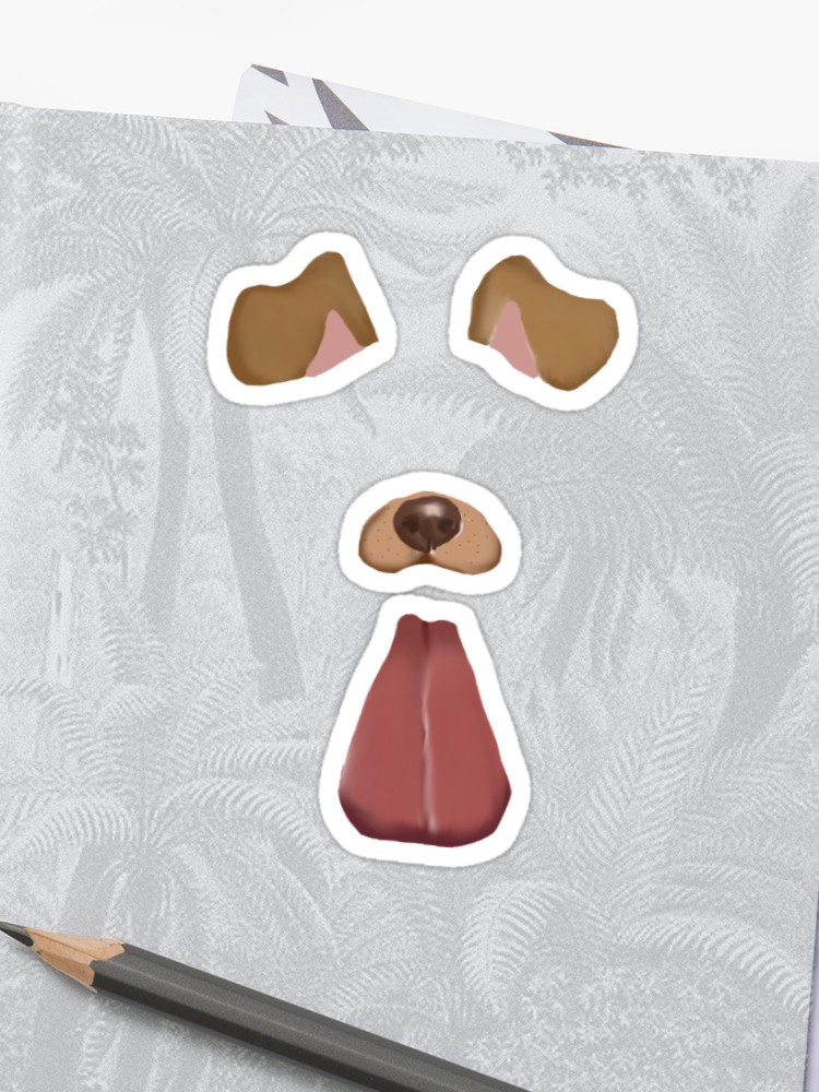 750x1000 puppy dog face filter drawing sticker - Puppy Dog Face Drawing