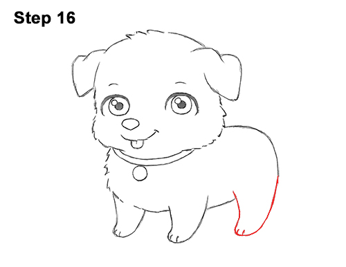 500x386 How To Draw A Puppy - Puppy Drawing