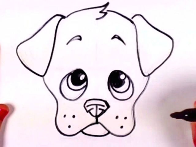 640x480 drawing a dog man with no arms draw a dog face doodles drawings - Puppy Drawing