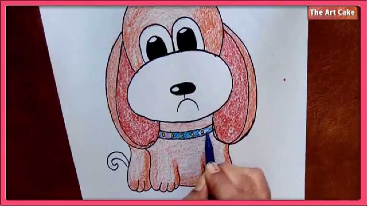1280x720 How To Draw A Cartoon Puppy Easy Drawing For Kids - Puppy Drawing For Kids