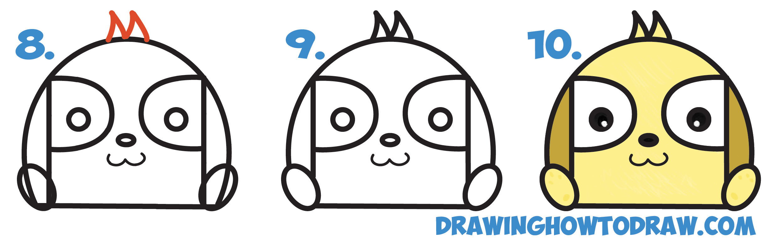 2451x778 How To Draw A Cute Cartoon Puppy Doggy From Letters Easy Step - Puppy Drawing For Kids