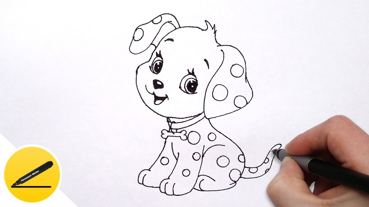1280x720 How To Draw A Dog - Puppy Drawing For Kids