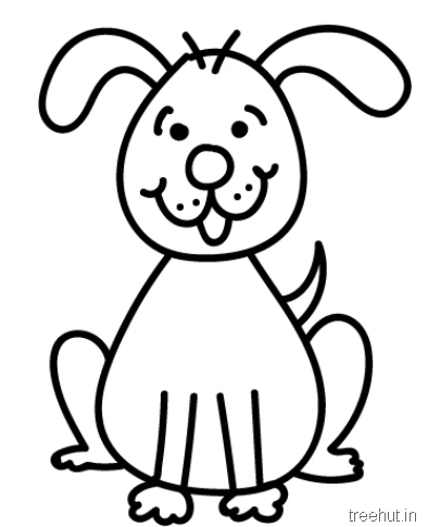 394x485 How To Draw A Cute And Happy Cartoon Puppy For Kids Video - Puppy Drawing For Kids