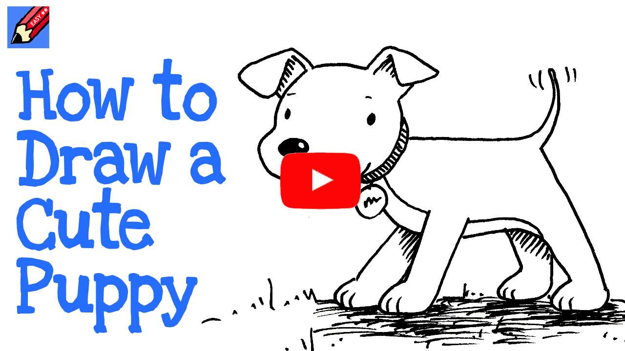 1280x720 How To Draw A Cute Puppy Real Easy Shoo Rayner Author - Puppy Drawing Images
