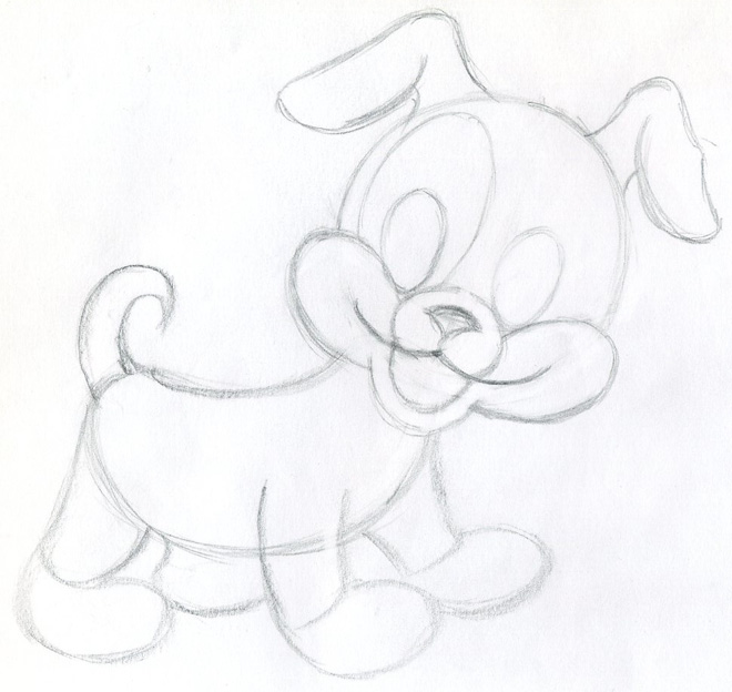 660x624 Draw Cartoon Puppy Very Cute - Puppy Drawing Step By Step