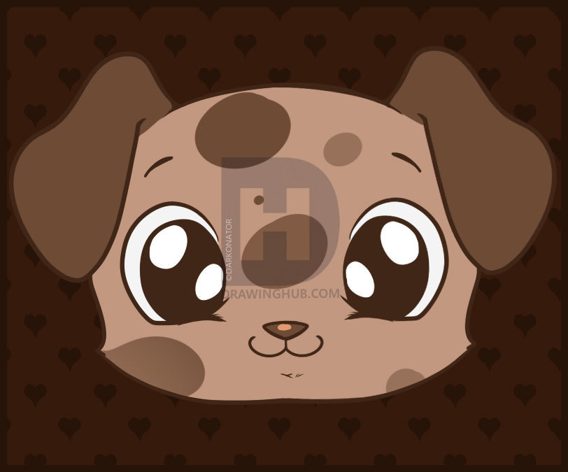 812x675 How To Draw A Puppy Face, Step - Puppy Face Drawing