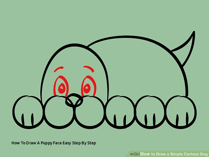728x546 How To Draw A Puppy Face Easy Step - Puppy Face Drawing