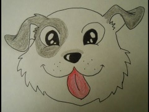 480x360 How To Draw A Cute Puppy Face Easy Step - Puppy Face Drawing