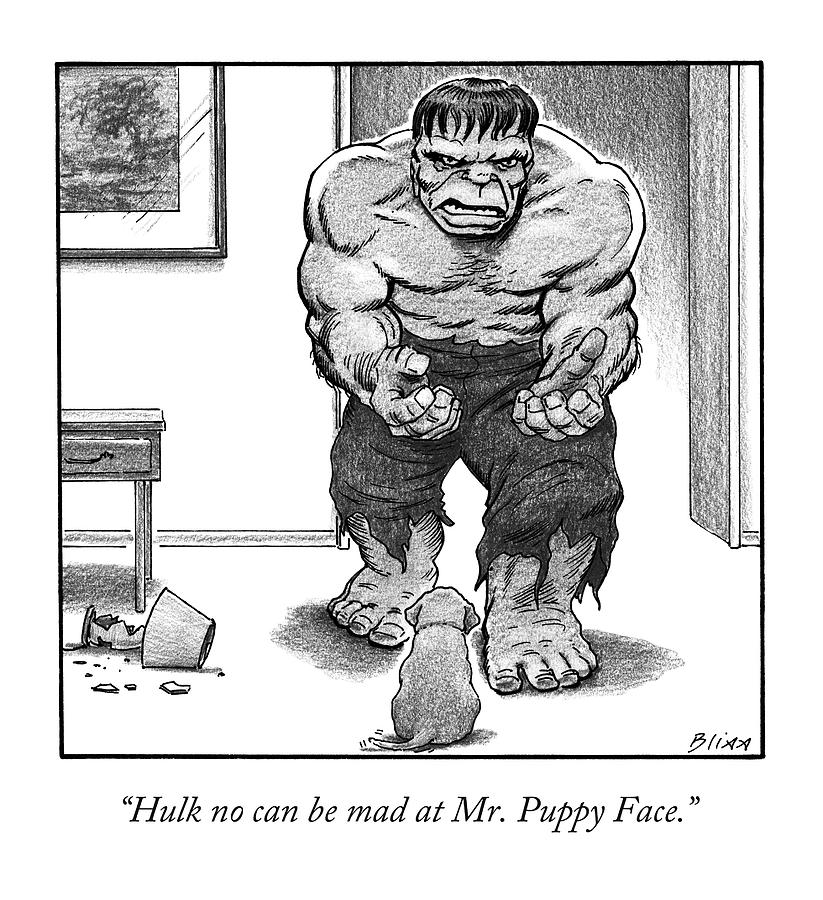 823x900 Hulk No Can Be Mad At Mr Puppy Face Drawing - Puppy Face Drawing