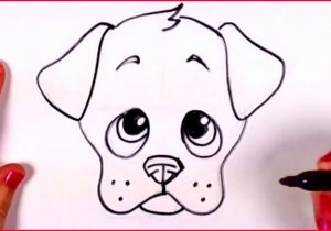 300x210 puppy face drawing easy drawing a puppy face puppies - Puppy Face Drawing