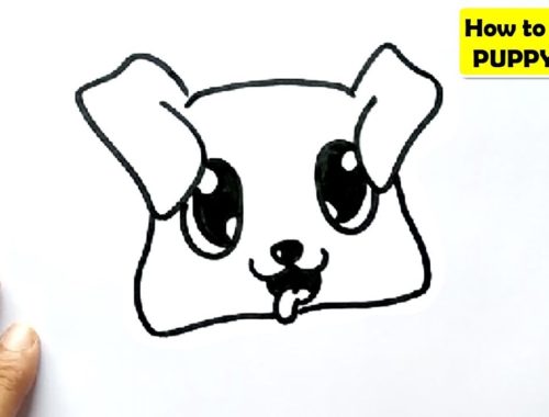 500x380 Puppy Face Drawing Archives - Puppy Face Drawing