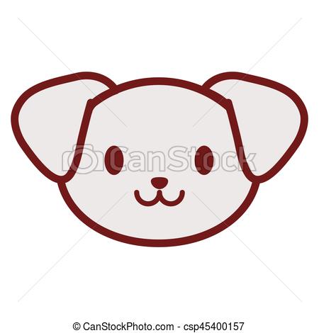 450x470 Cute Puppy Face Image Vector Illustration - Puppy Face Drawing
