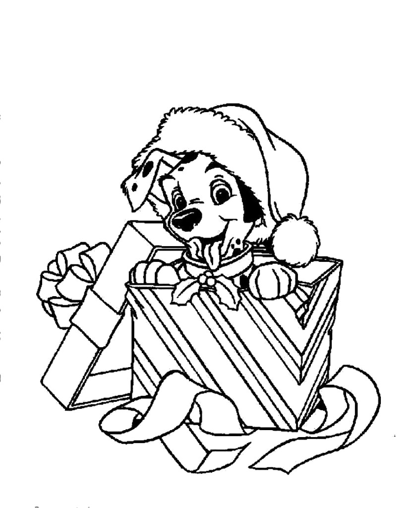841x1024 Christmas Puppy Coloring Pages Online Additional Line Drawings - Puppy Line Drawing