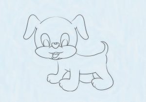 300x210 a puppy drawing puppy line drawing at getdrawings free - Puppy Line Drawing