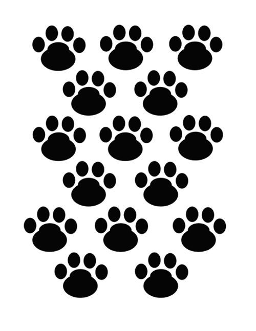500x647 details about dog cat paw print decals wall art baby boy girl - Puppy Paw Drawing