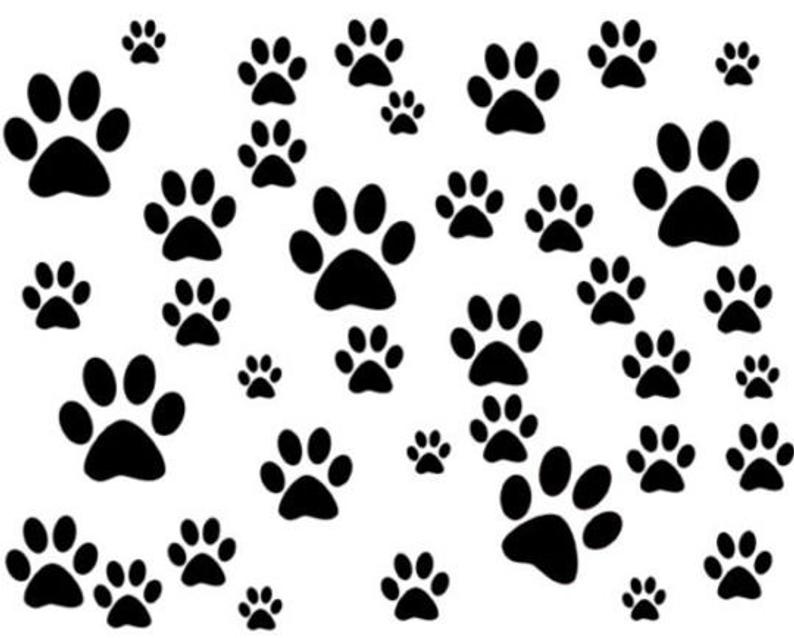 794x638 dog and puppy paws ceramic decals enamel decal fusible etsy - Puppy Paw Drawing