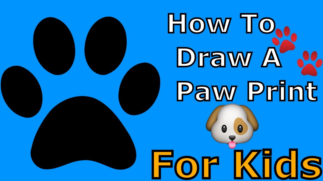 1280x720 How To Draw A Paw Print - Puppy Paw Drawing