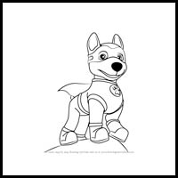 200x200 How To Draw Paw Patrol Cartoon Characters Drawing Tutorials - Puppy Paw Drawing