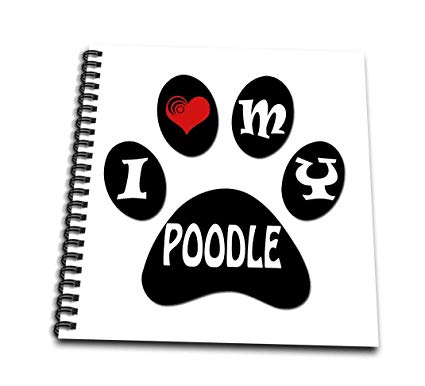 425x386 I Love My Poodle Puppy Paw Cool Saying - Puppy Paw Drawing